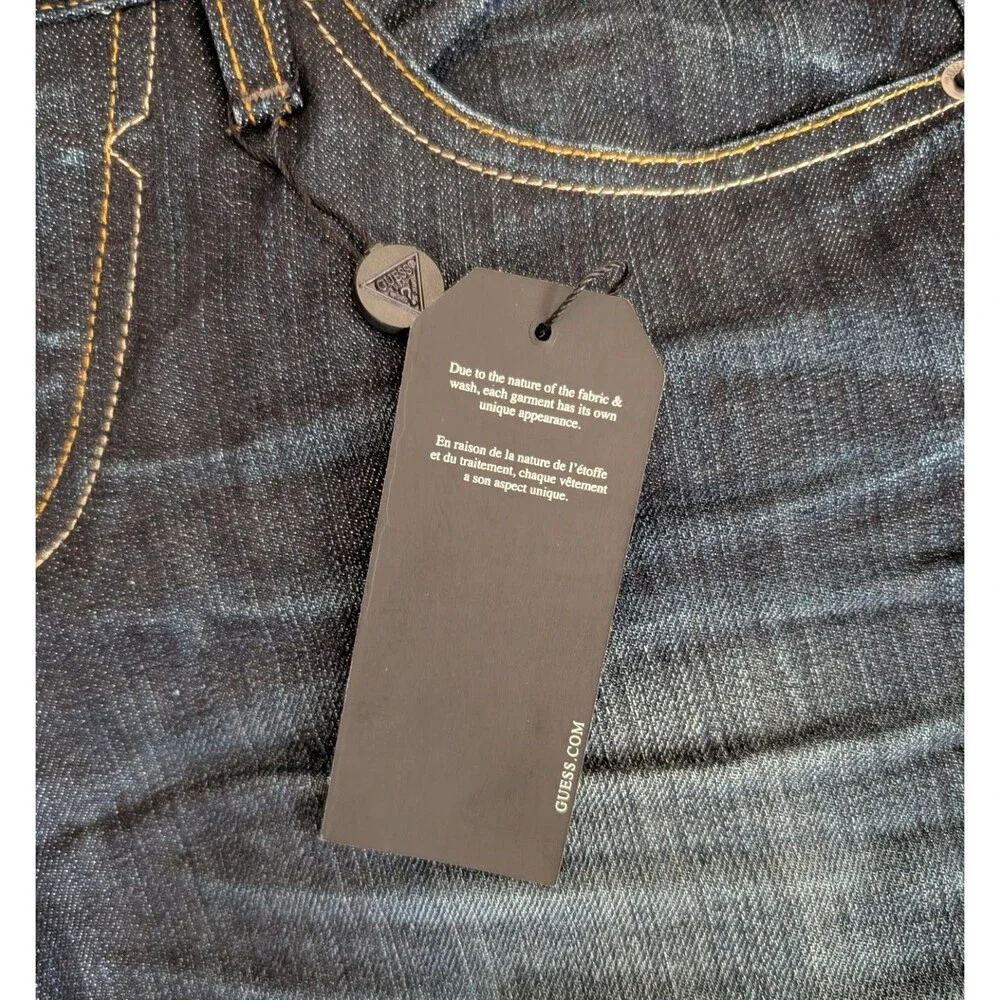 GUESS Men’s 30  32 X 34 Regular Boot Falcon Dark Wash Jeans Cotton 5-Pocket NWT